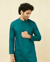 Teal Green Classic Bandhgala Kurta image number 0